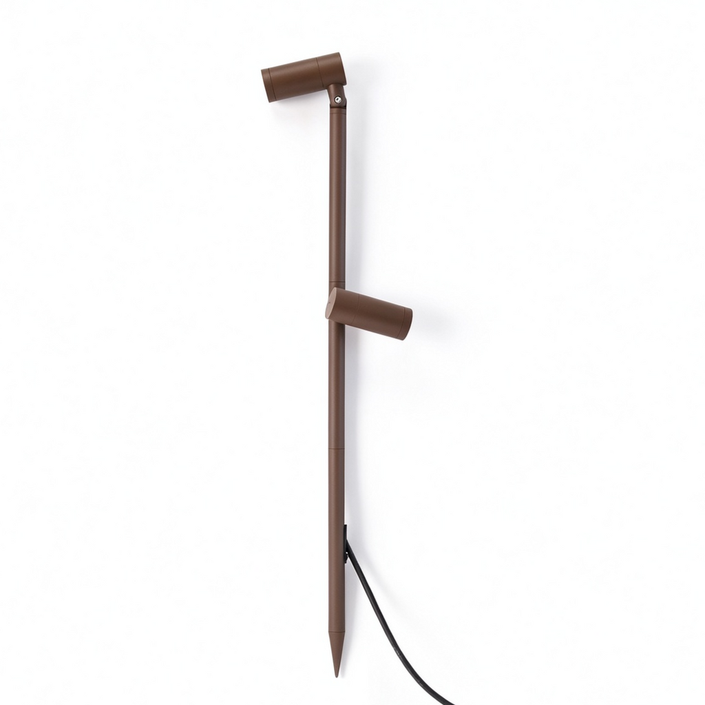 Waterproof Dual-Head Ground Spike Light Adjustable LED Garden Spotlight