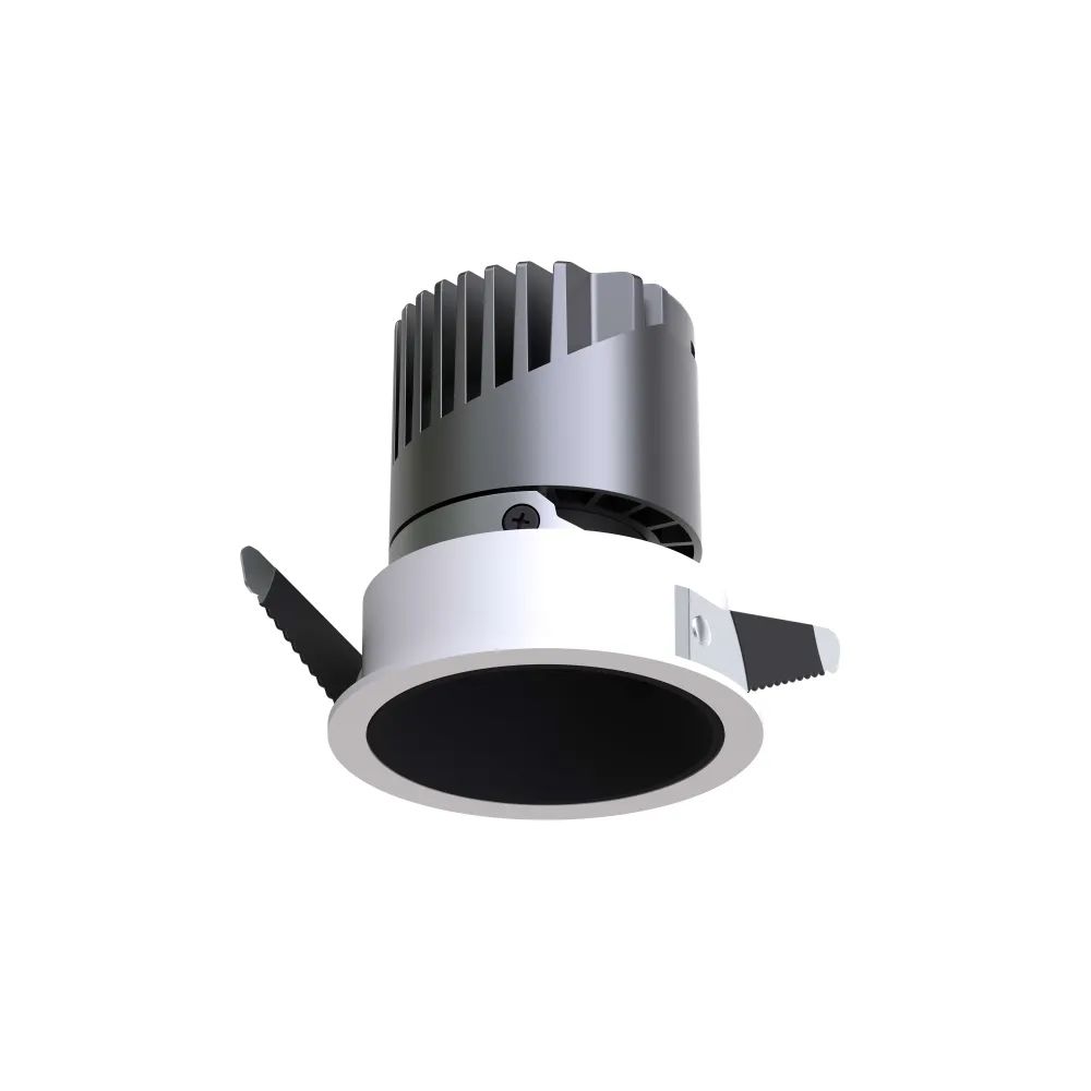 Indoor Recessed SpotLight 12W 3000K White LED Spotlight CRI95 Ra95, Triac Dimmable with Euchips Driver, 24°/36°/60° Adjustable Beam Angle, 120V