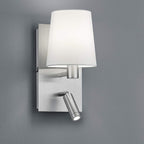 Walllight woven lampshade metal nickel matte indoor minimalist