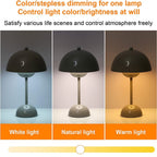 Table lamp dimmable touch control desktop decoration advanced and simple mushroom lamp