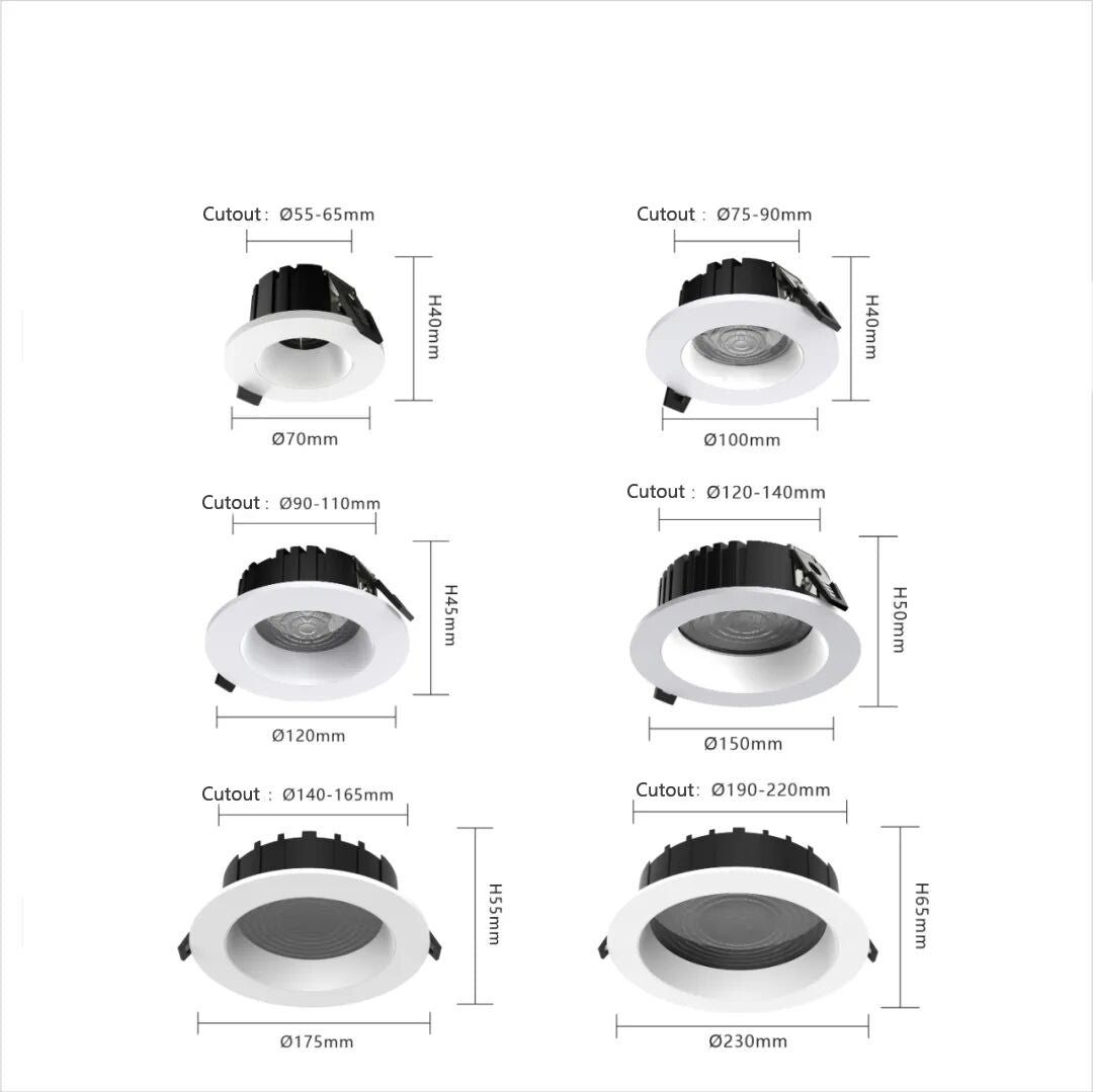 20W LED Downlight  Triac Dimmable CRI95 60° Beam Angle 120V