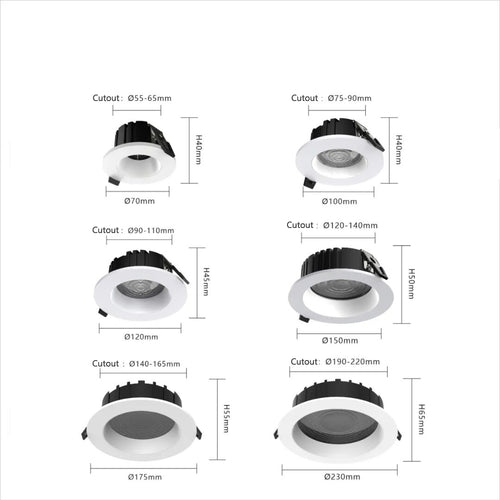 20W LED Downlight  Triac Dimmable CRI95 60° Beam Angle 120V