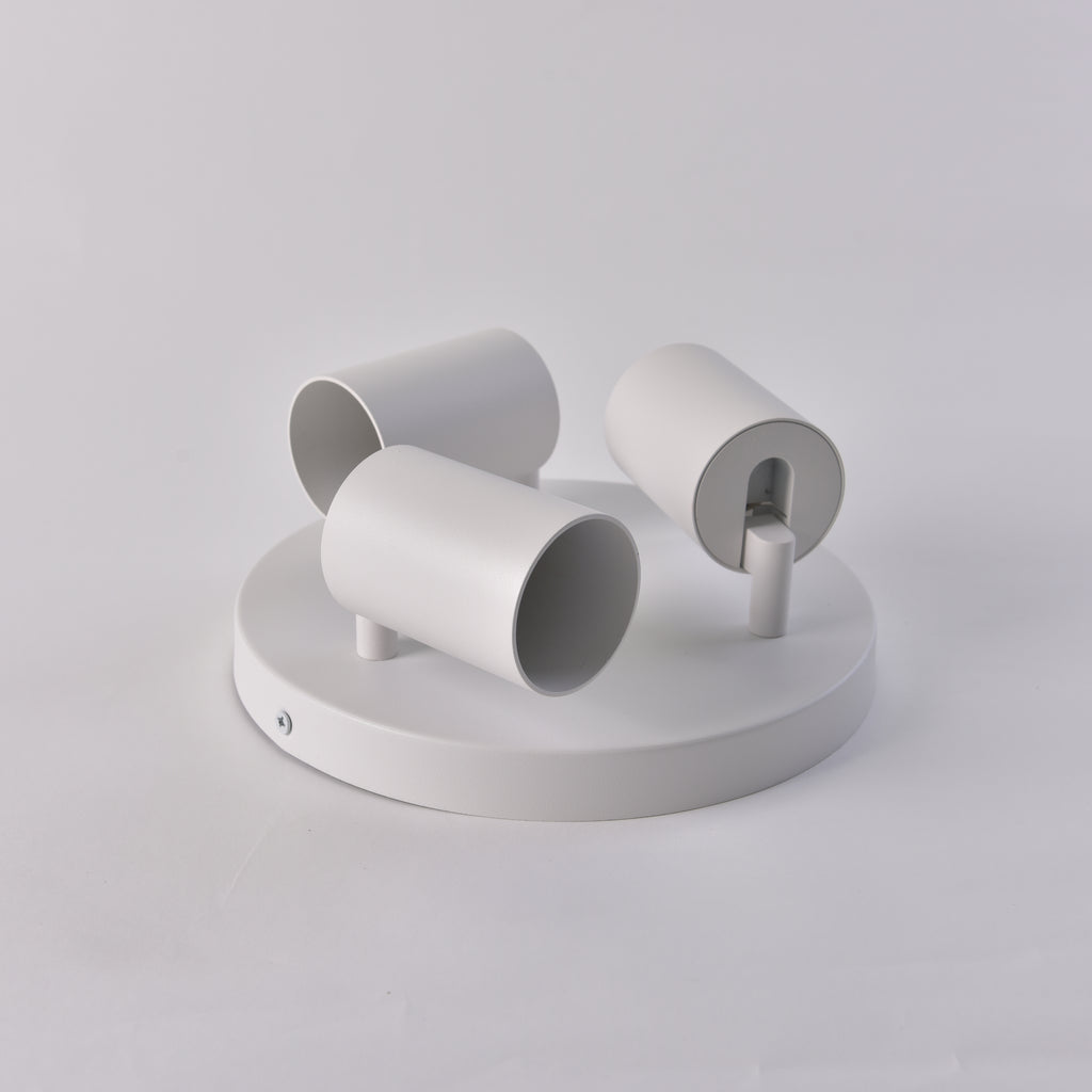 GU10 Spotlight Surface Mount Spotlight  Round  Base 3 Light Multi-Angle light