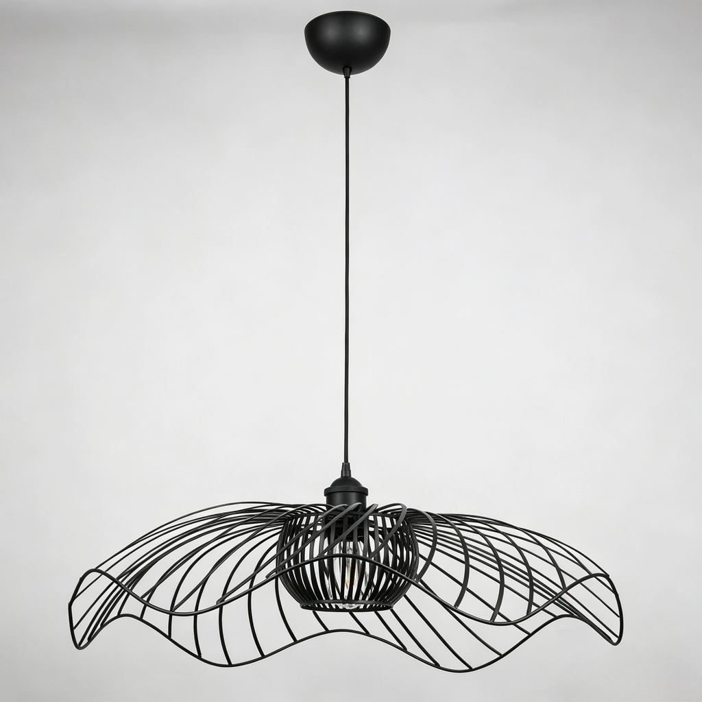 E27 Pendant  Light Modern Black Metal Hanging Lamp for Home Decor