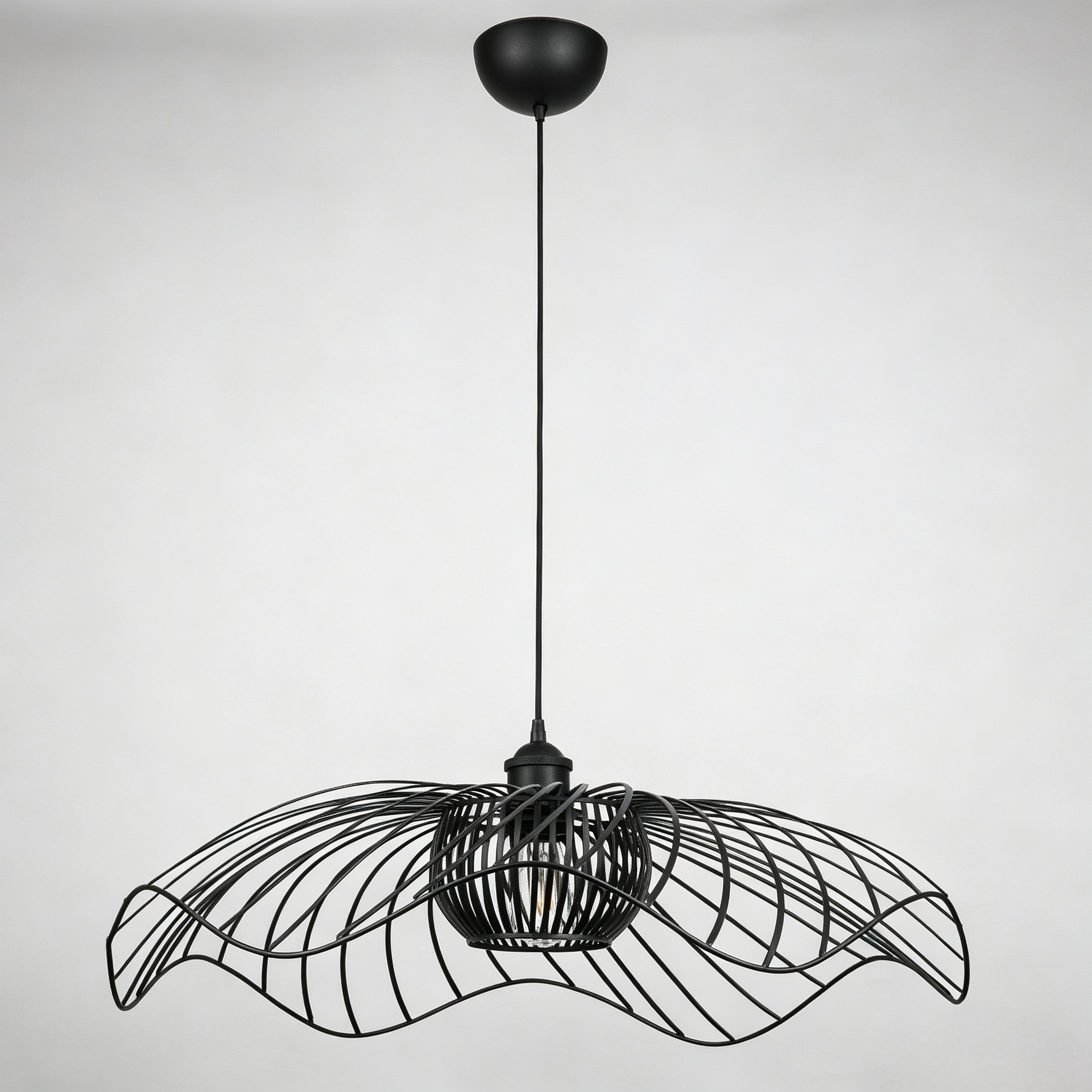 E27 Pendant  Light Modern Black Metal Hanging Lamp for Home Decor