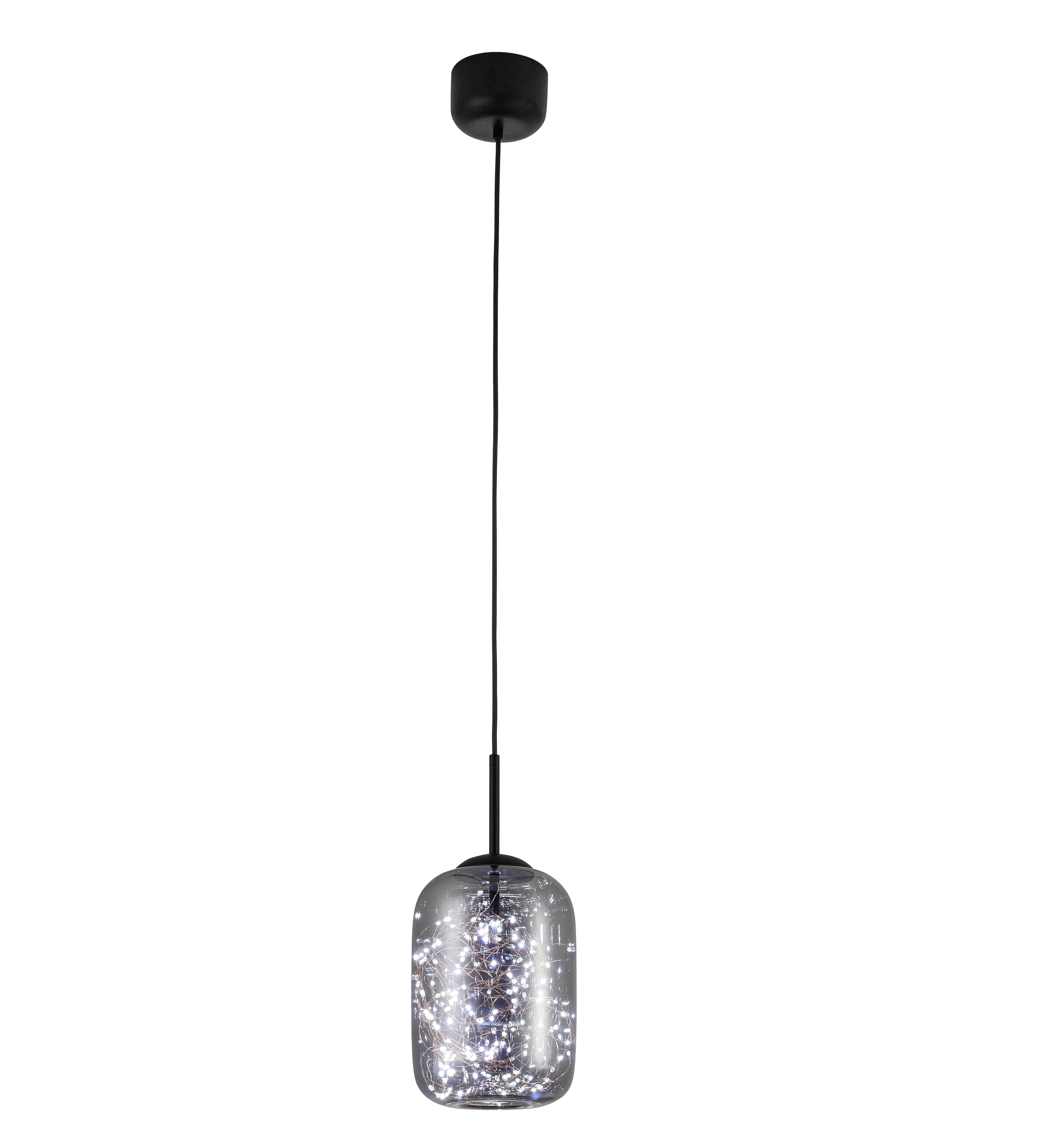 Modern Amber Glass LED Pendant Light for Aesthetic Home