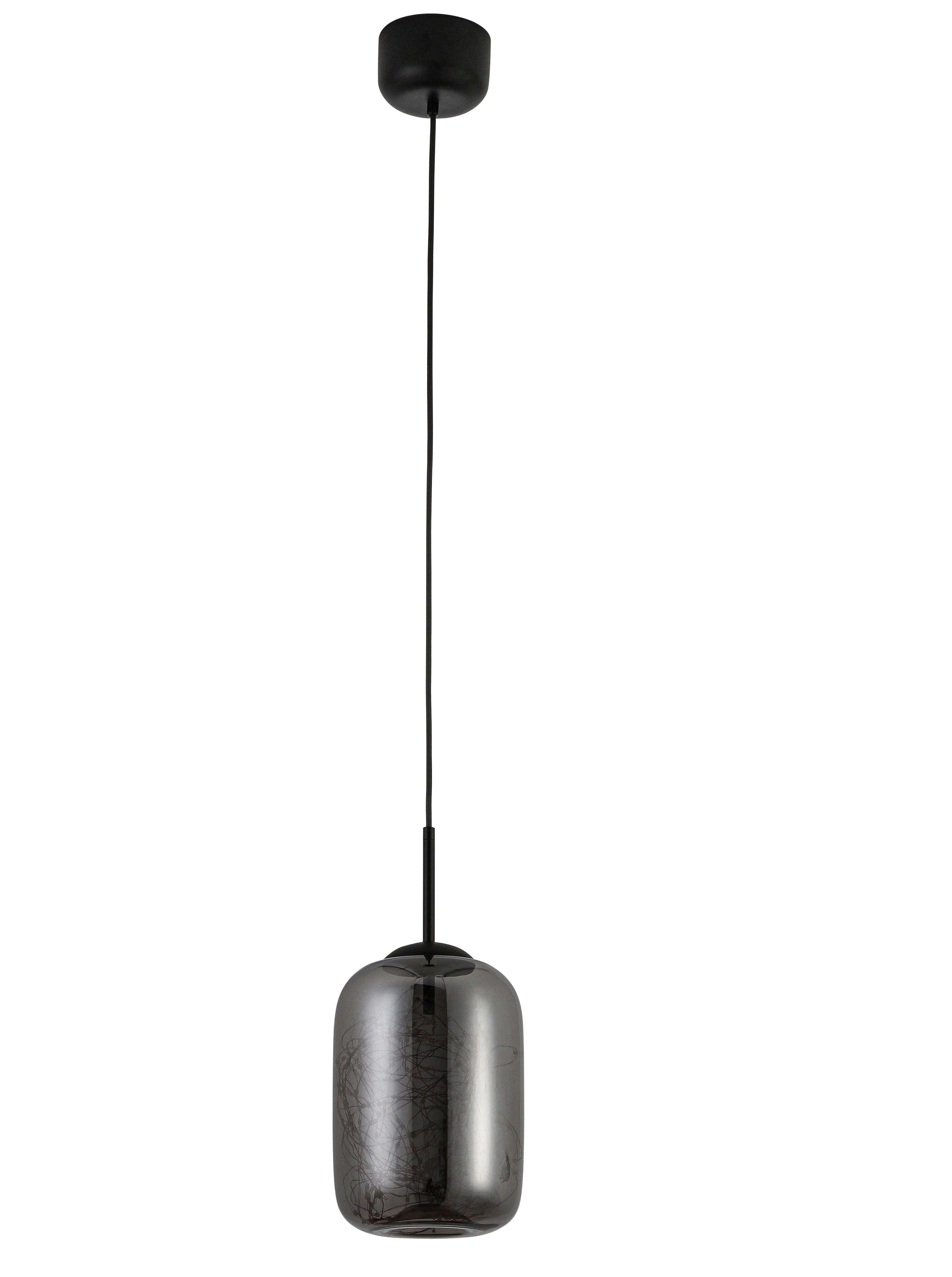Modern Amber Glass LED Pendant Light for Aesthetic Home