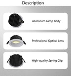 20W LED Downlight  Triac Dimmable CRI95 60° Beam Angle 120V