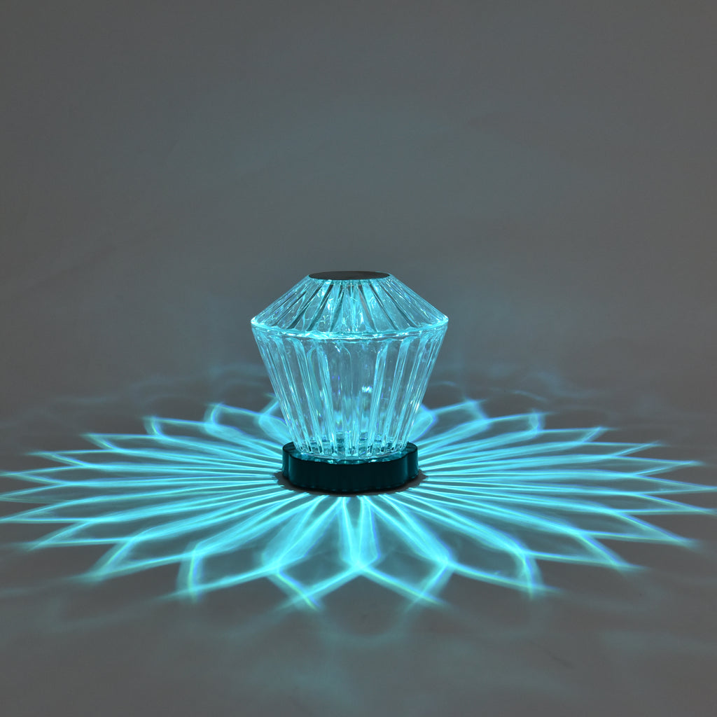 USB Rechargeable Flower Pattern Shadow Light Table Night Light Aesthetic Home Decor