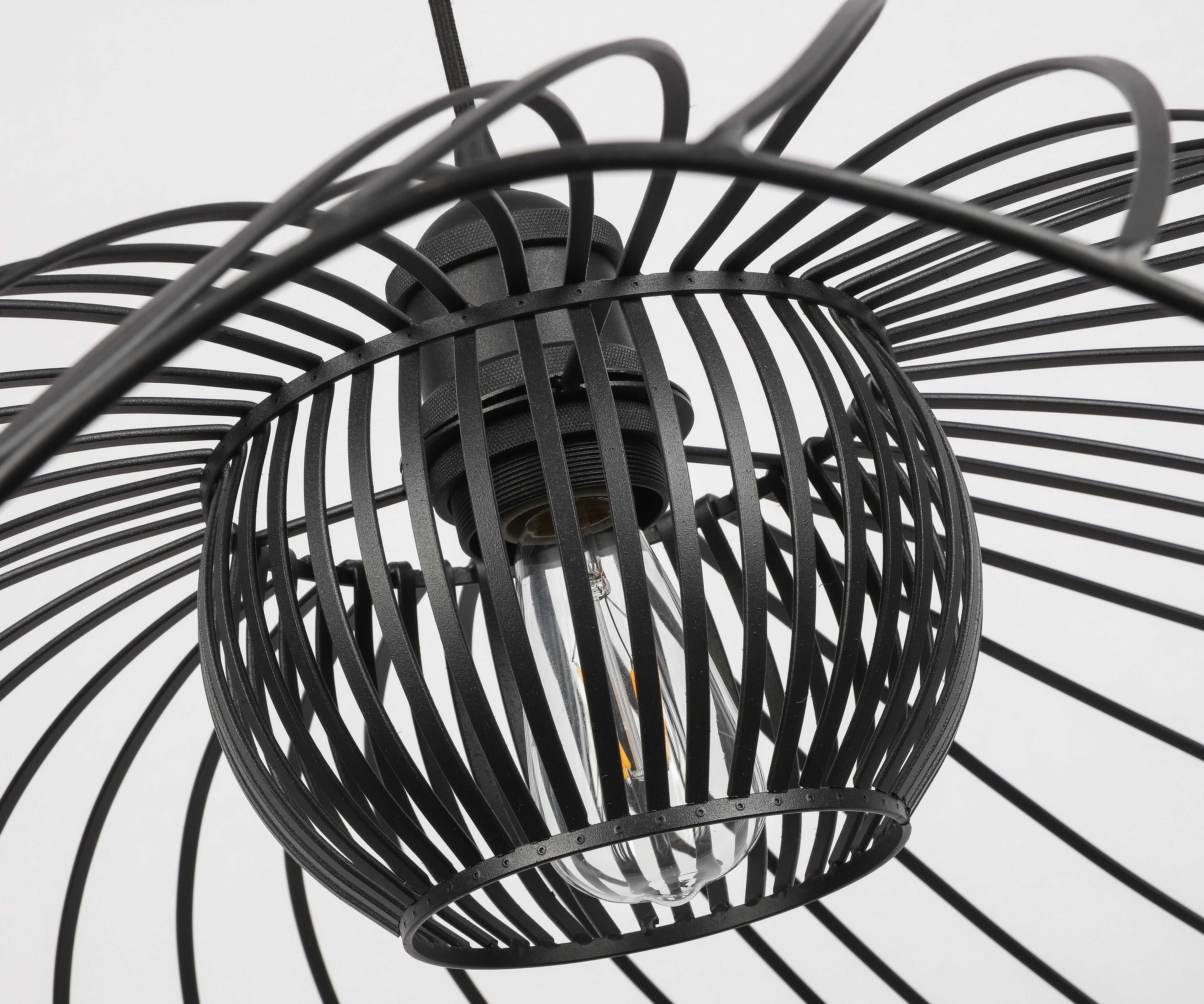 E27 Pendant  Light Modern Black Metal Hanging Lamp for Home Decor
