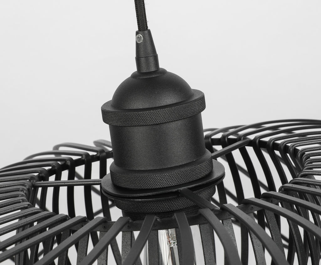 E27 Pendant  Light Modern Black Metal Hanging Lamp for Home Decor