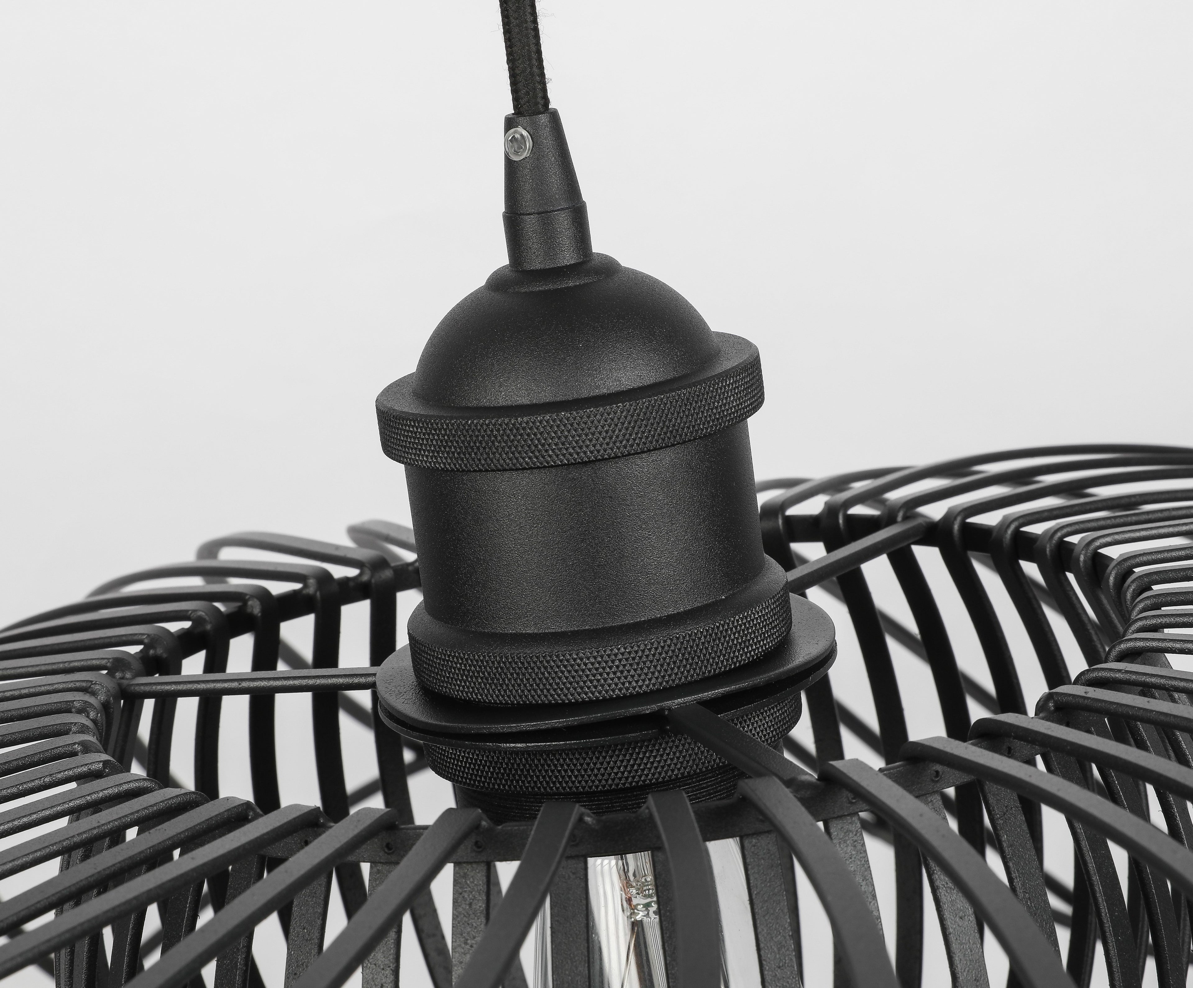 E27 Pendant  Light Modern Black Metal Hanging Lamp for Home Decor
