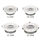 7W DALI Dimmable Full Spectrum LED Recessed Downlight, 2700K-6000K Tunable Color, CRI98 High Ra, Cutout 75mm White Ceiling Spot Light With Driver