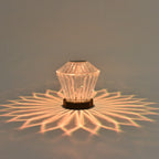 USB Rechargeable Flower Pattern Shadow Light Table Night Light Aesthetic Home Decor