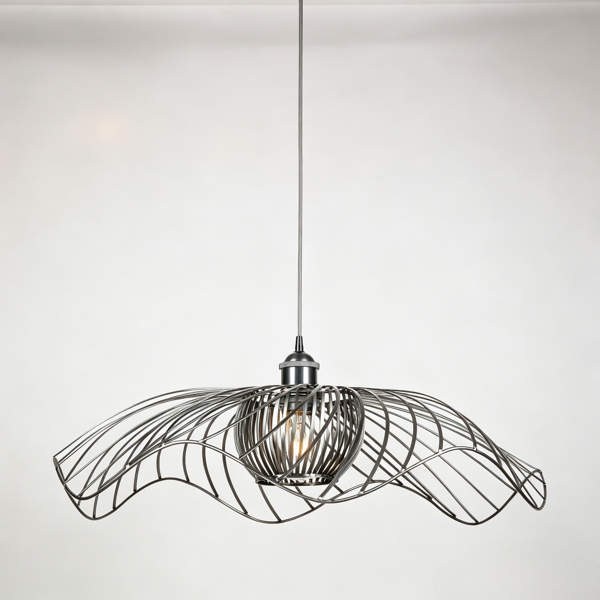 E27 Pendant  Light Modern Black Metal Hanging Lamp for Home Decor