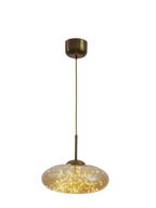 Modern Amber Glass LED Pendant Light   Ceiling Light Fixture for Kitchen Island Bedroom & Living Room  Coffee Shop