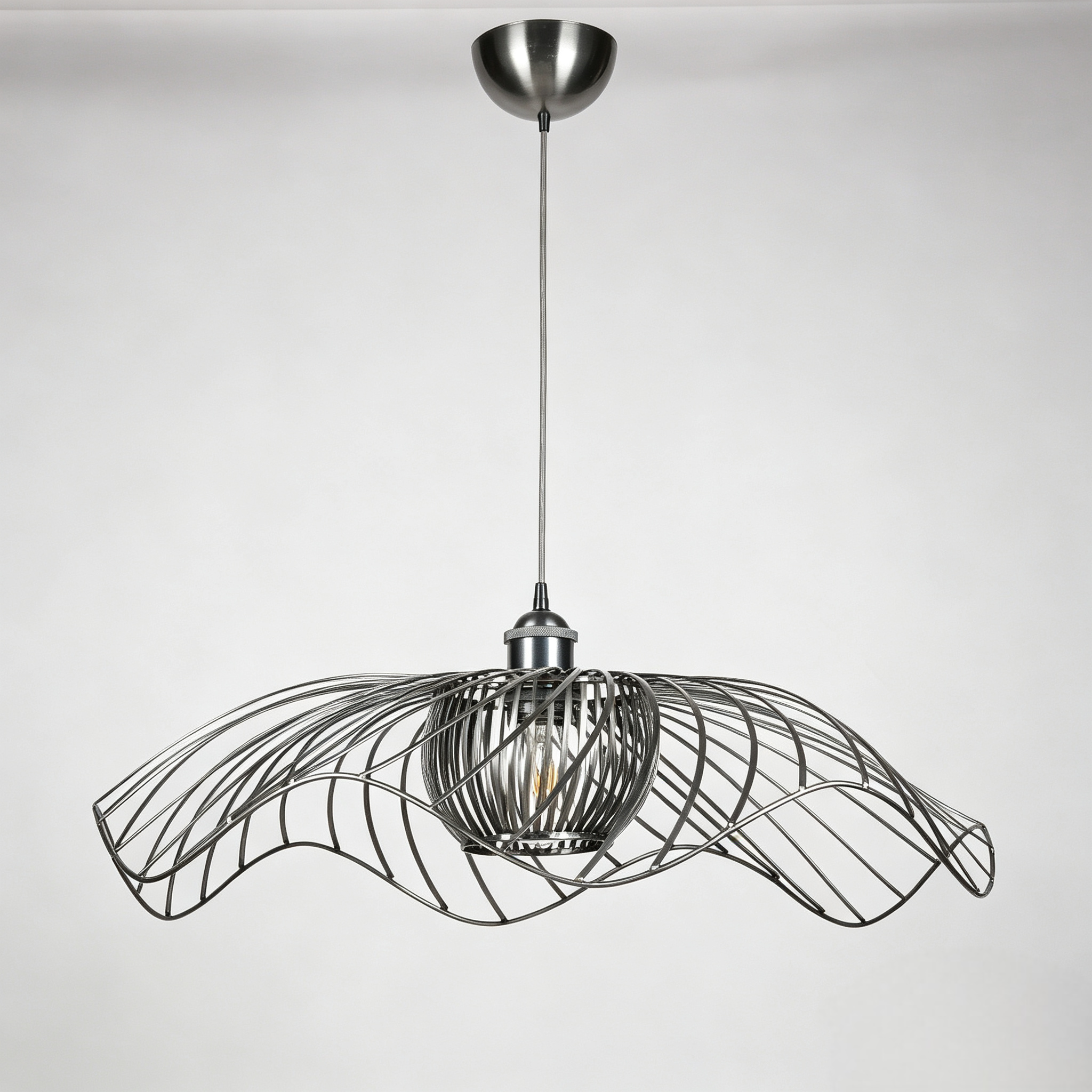 E27 Pendant  Light Modern Black Metal Hanging Lamp for Home Decor