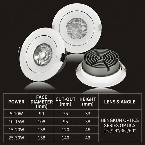 7W DALI Dimmable Full Spectrum LED Recessed Downlight, 2700K-6000K Tunable Color, CRI98 High Ra, Cutout 75mm White Ceiling Spot Light With Driver