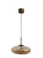 Modern Amber Glass LED Pendant Light   Ceiling Light Fixture for Kitchen Island Bedroom & Living Room  Coffee Shop
