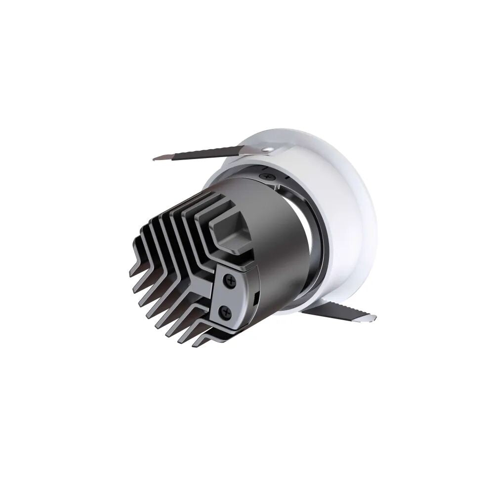 Indoor Recessed SpotLight 12W 3000K White LED Spotlight CRI95 Ra95, Triac Dimmable with Euchips Driver, 24°/36°/60° Adjustable Beam Angle, 120V