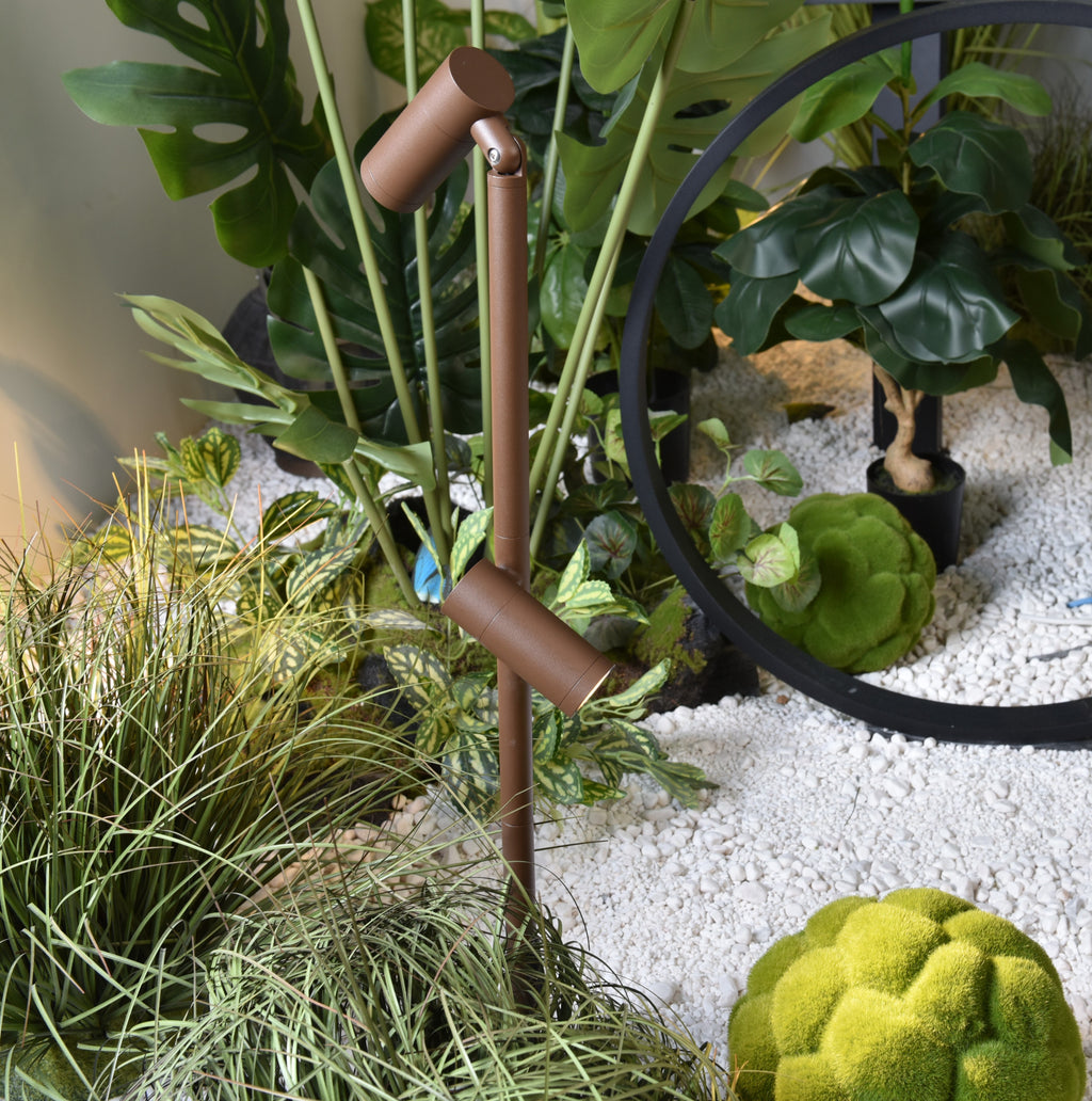 Waterproof Dual-Head Ground Spike Light Adjustable LED Garden Spotlight