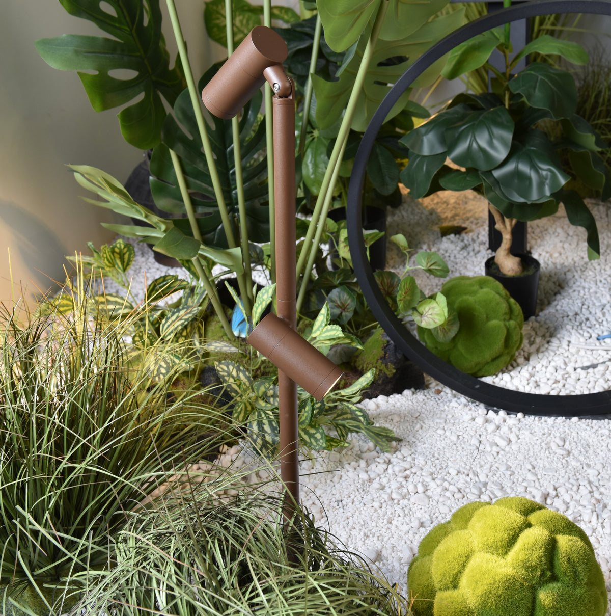 Waterproof Dual-Head Ground Spike Light Adjustable LED Garden Spotlight
