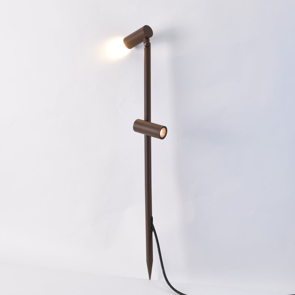 Waterproof Dual-Head Ground Spike Light Adjustable LED Garden Spotlight