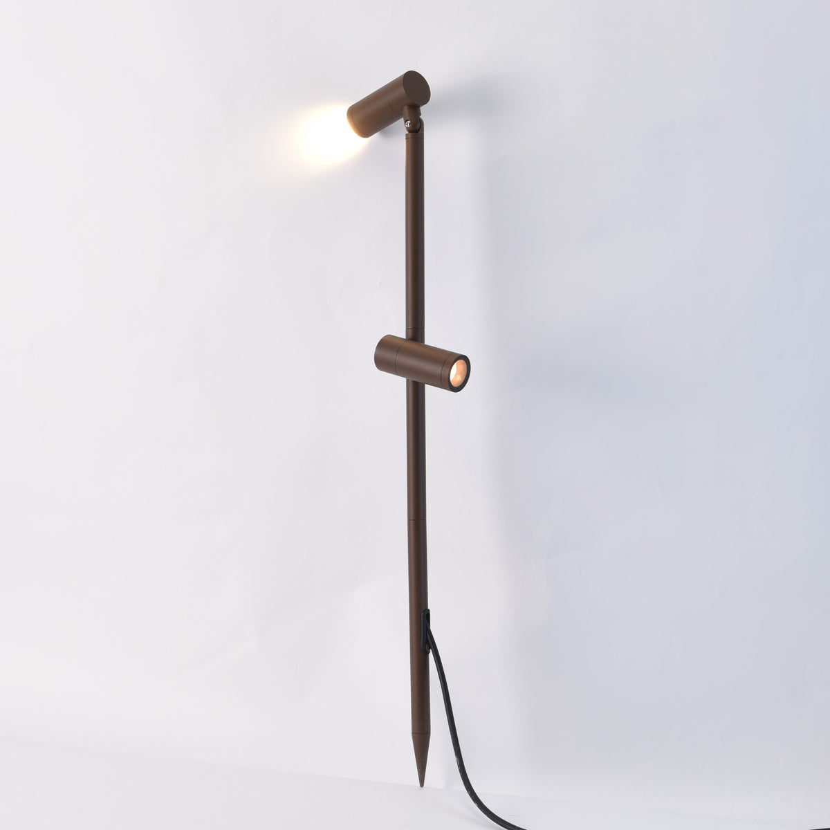 Waterproof Dual-Head Ground Spike Light Adjustable LED Garden Spotlight