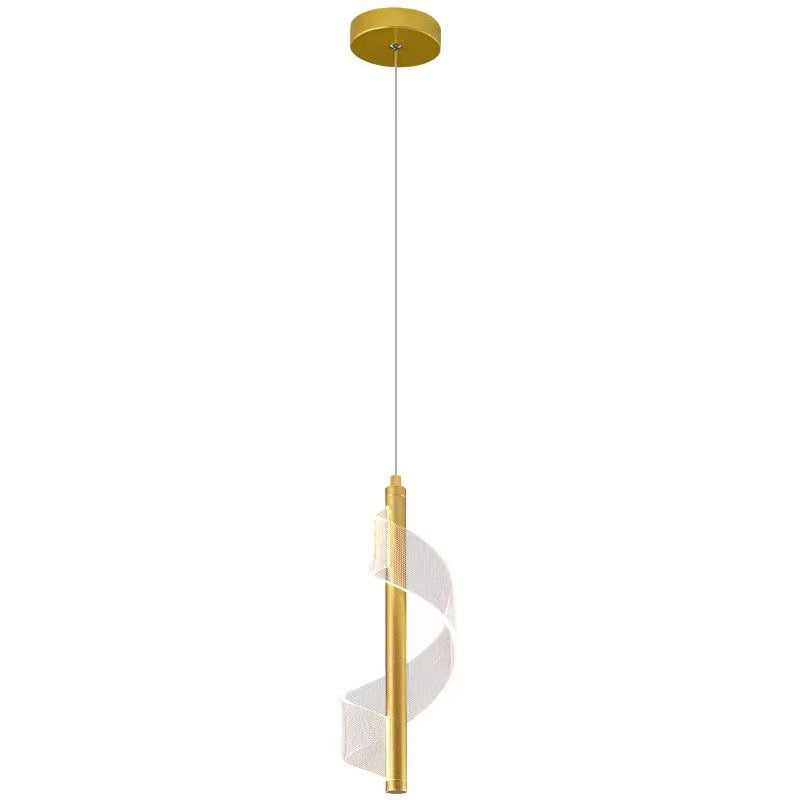 Nordic Branch Pendant Light, Long Cord Hanging Lamp, Gold Matte Black Aluminum Acrylic 5W Neutral White Bedside Chandelier for Living Room Master Bedroom Hallway Corridor
