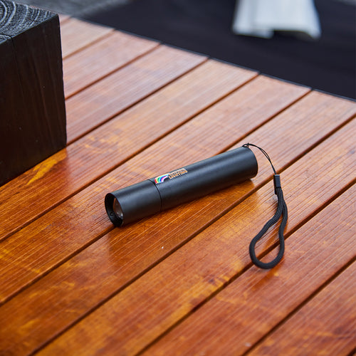 Aluminum Alloy Flashlight Portable Rechargeable With Lithium Battery Black Body Light