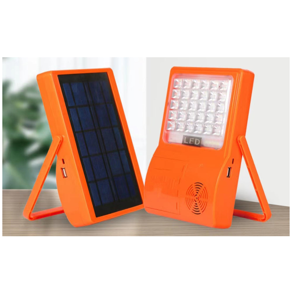 Solar USB Recharging Music Speaker LED Emergency Outdoor Camping Light
