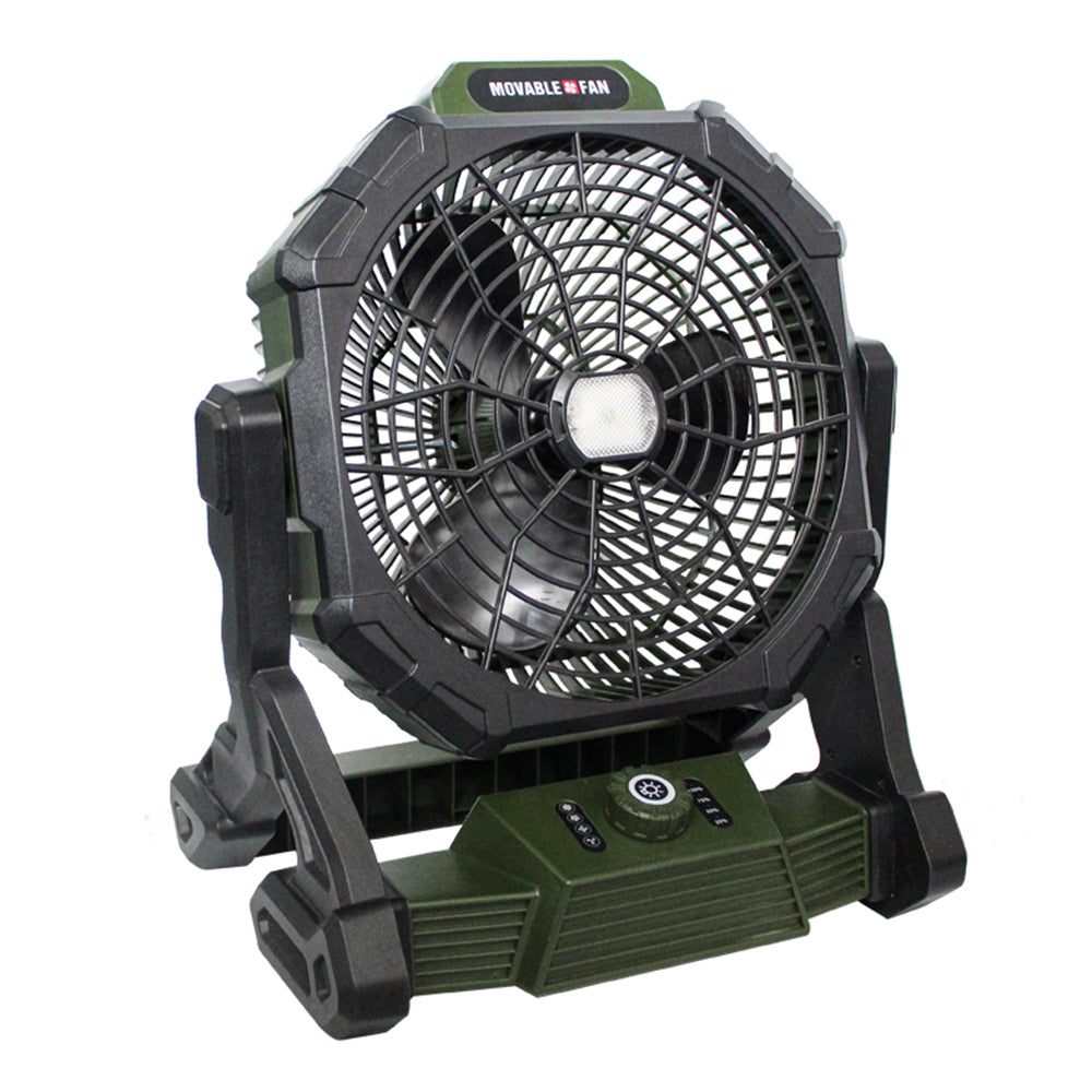 Table Fan For Consumption LED Rechargeable Fan With Light Hanging Hook Type Desktop Fan For Camping Home And Office